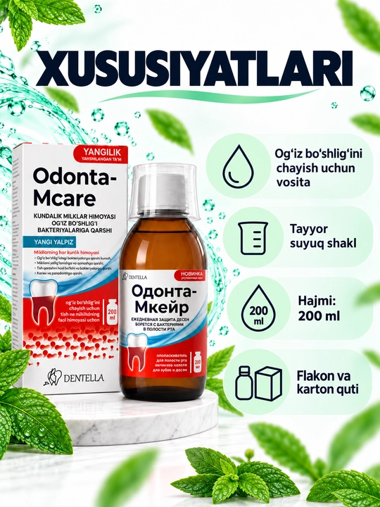 Ополаскиватель для полости рта ODONTA-MCARE, 200 мл