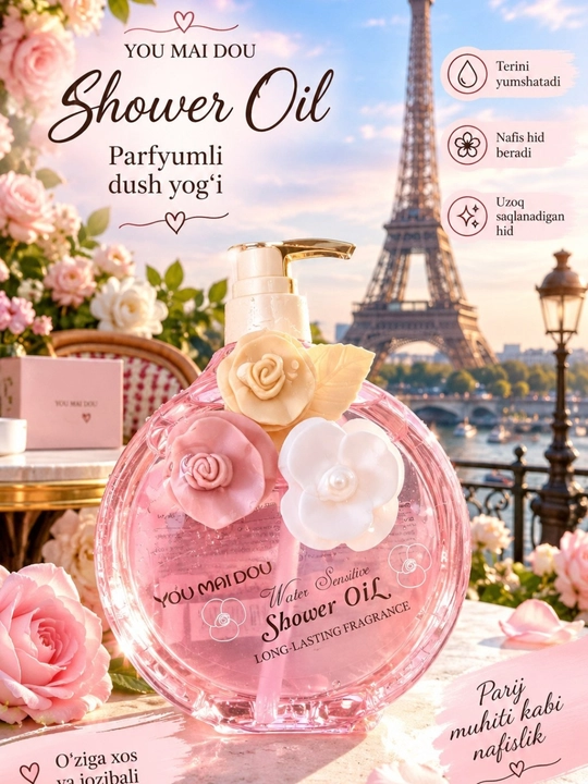 YOU MAI SHower oil масло для душа с приятным цветочным ароматом - 