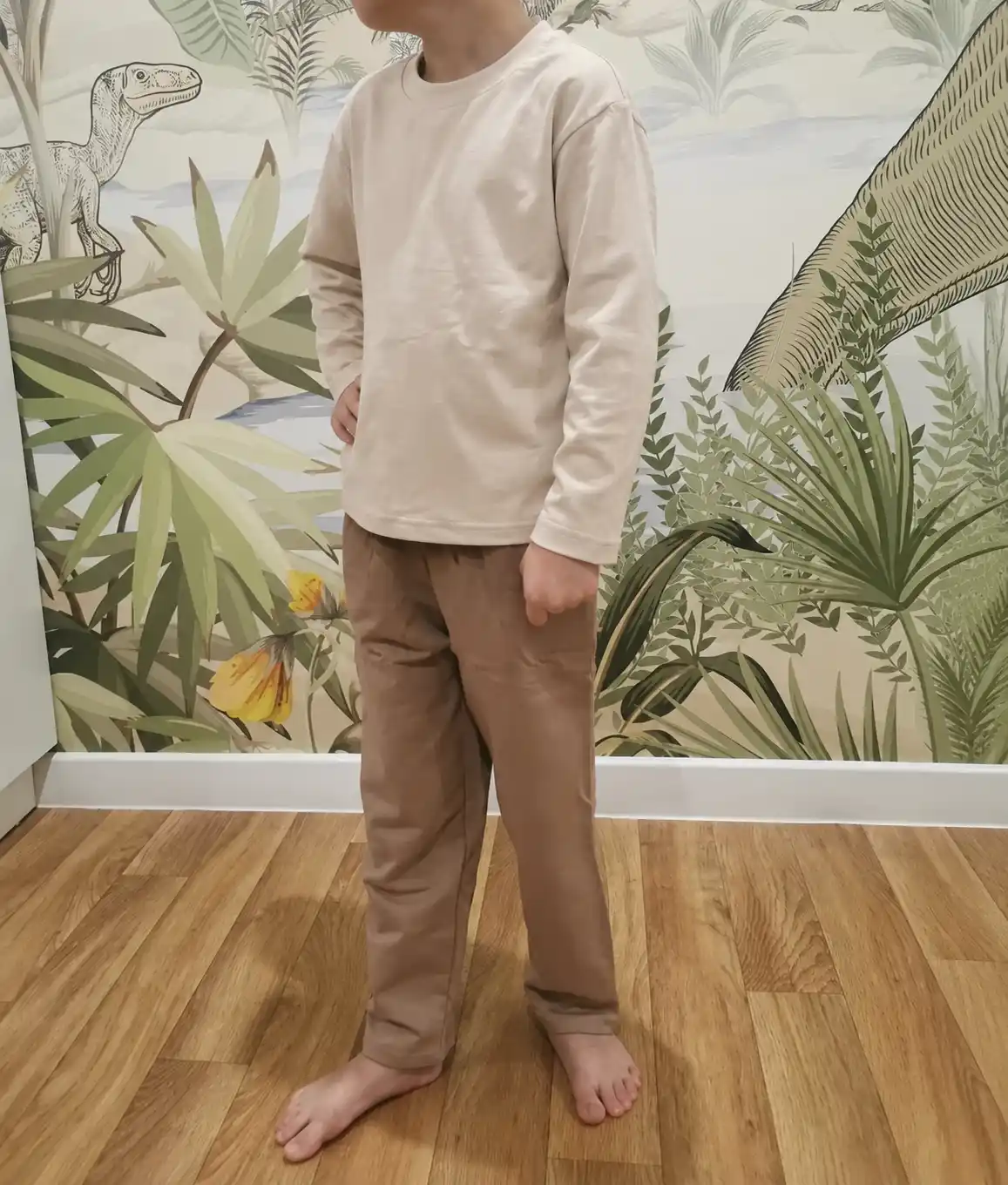 Bolalar uchun longsliv, uzoq qo'l, oversize, 95% paxta Silver Kids