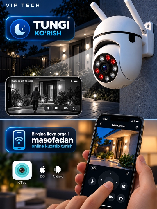 360 Smart Wi-Fi Kameralar, Tashqi va Ichki kuzatuv kameralari, Full HD