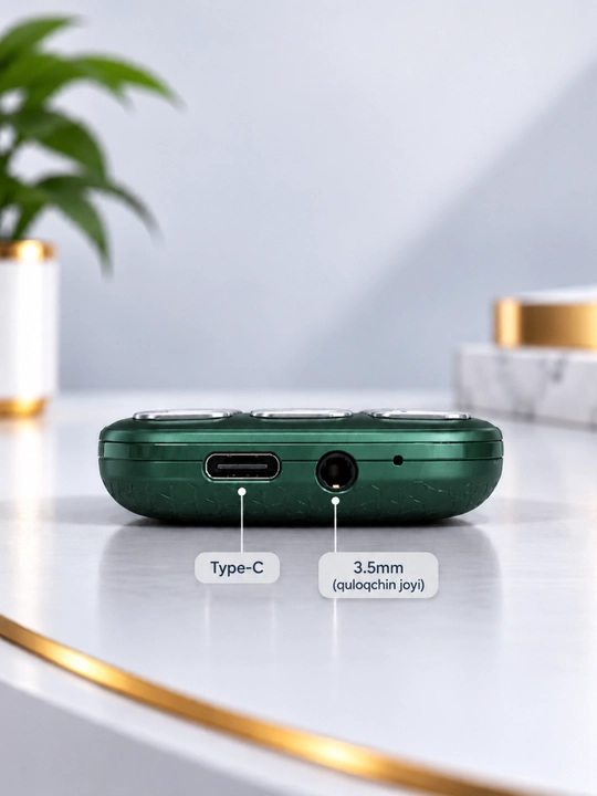 Knopkali Telefon Texnomax 100 Protsessor SPD 6533, 2 sim karta, FM radio, MP3, Ovoz yozish
