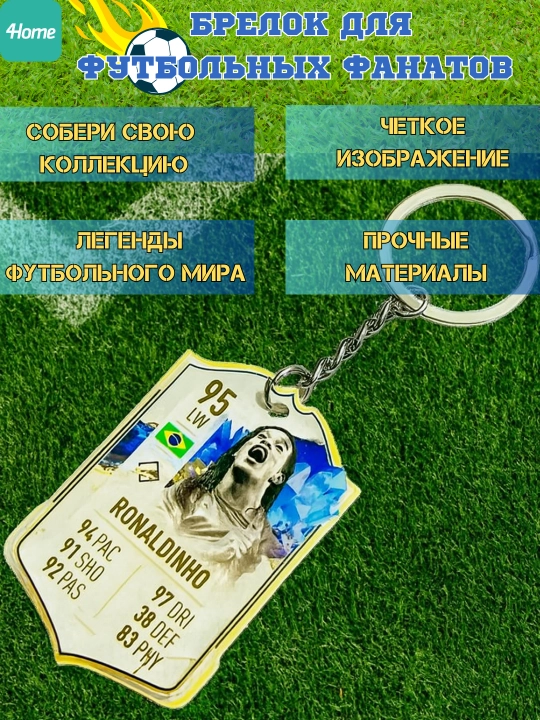 FIFA Mashhur futbolchilar tasviri tushirilgan breloklar