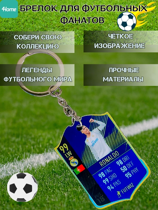 FIFA Mashhur futbolchilar tasviri tushirilgan breloklar