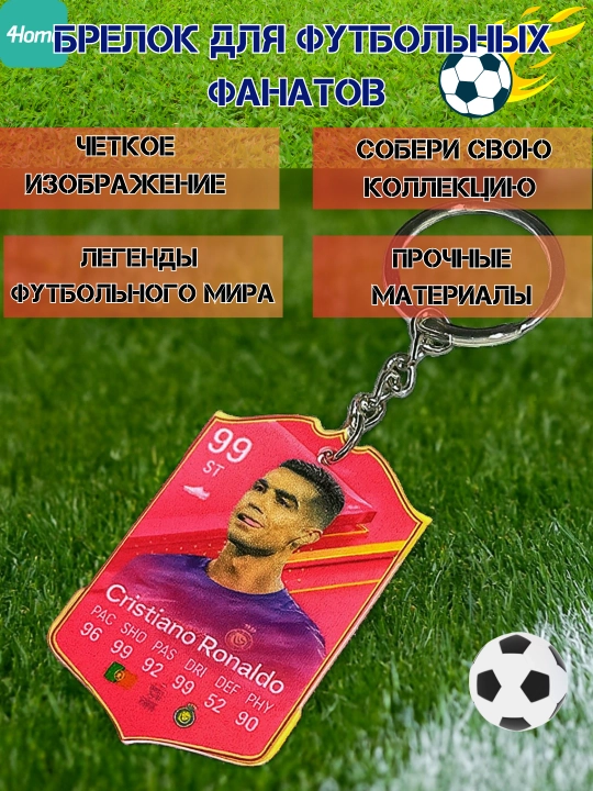 FIFA Mashhur futbolchilar tasviri tushirilgan breloklar