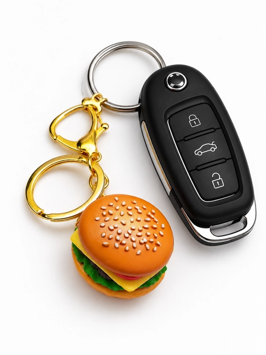 Burger shaklidagi brelok – kalit uchun