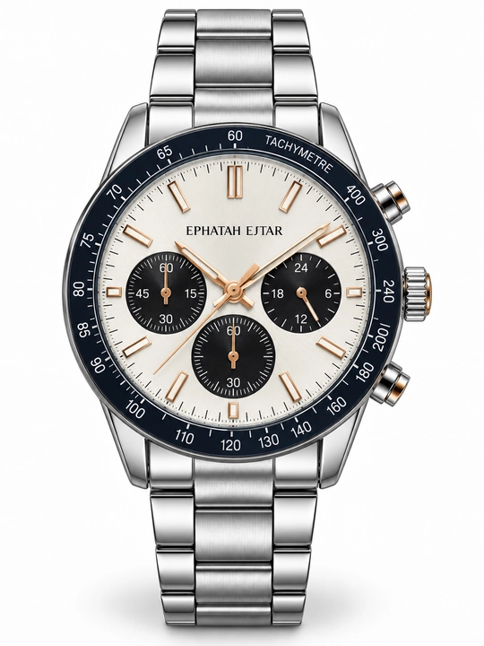 Наручные часы с металлическим браслетом, круглый циферблат, классический стиль - 