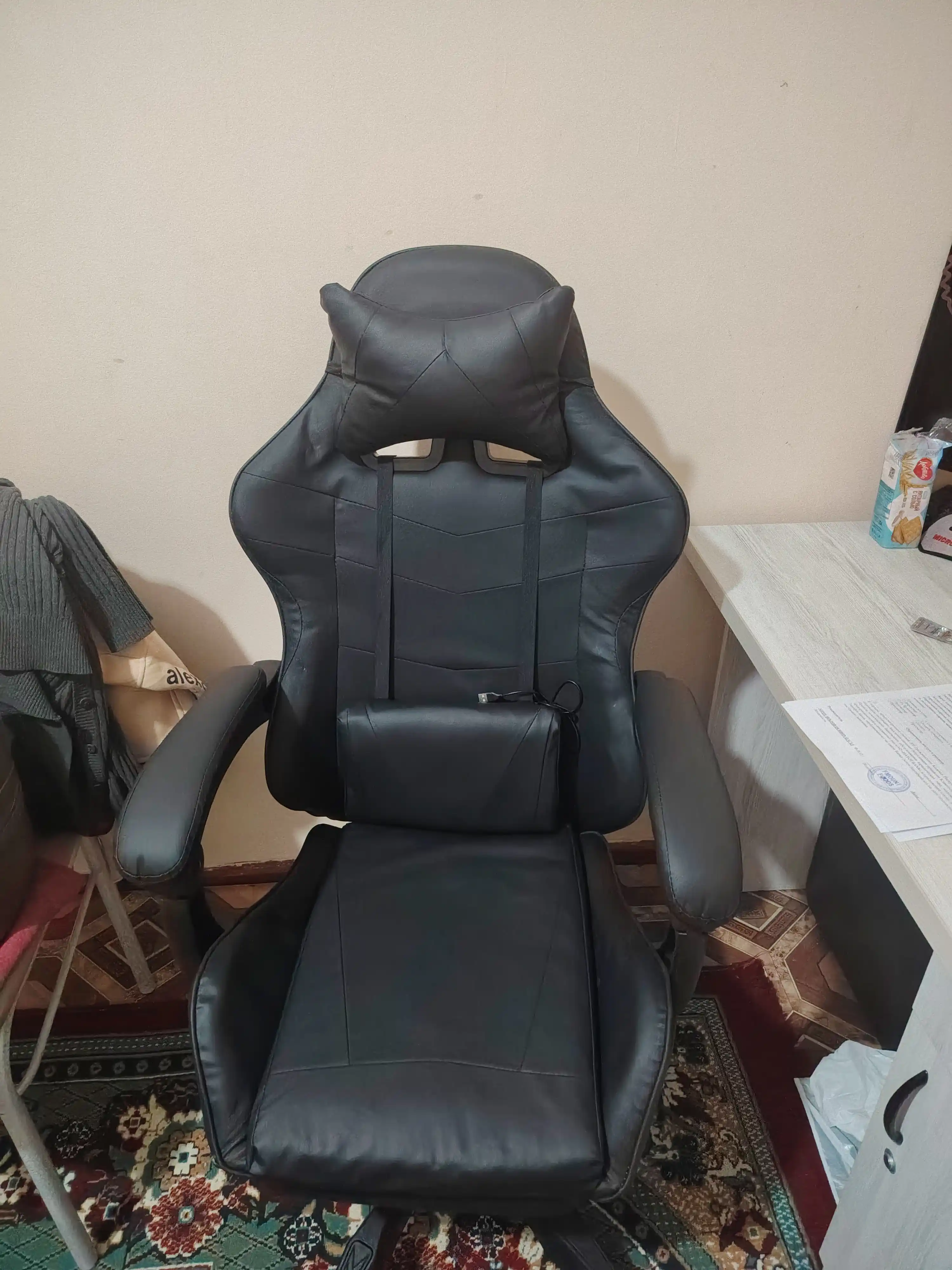 Gaming kreslo TOJIRBEK, kompyuter va ofis uchun, oyoq qo'ygichli o'rindiq