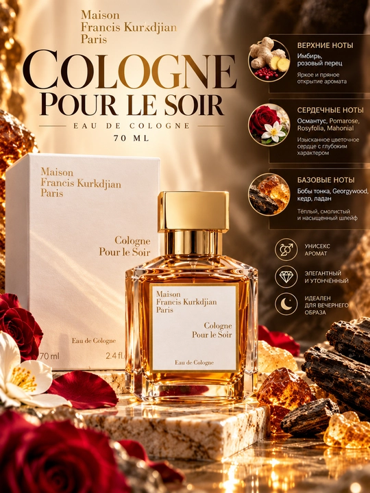 Maison Francis Kurkdjian Cologne Pour le Soir — uniseks odekolon, 70 ml - 