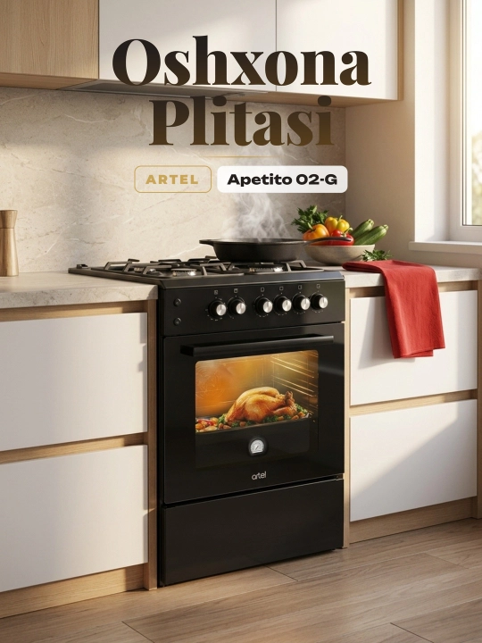 Artel gaz plitasi Apetito 02-G, CHU GP, uy uchun