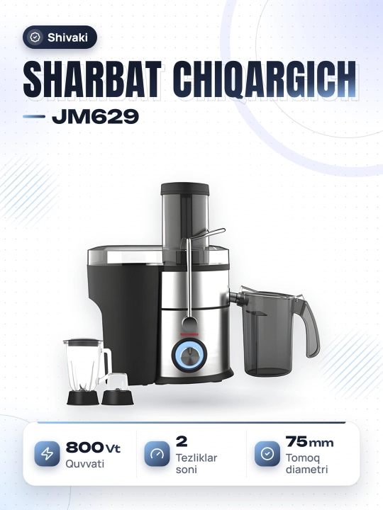 Sharbat chiqargich SHIVAKI JM 629 4 tasi 1 da, xonadon uchun