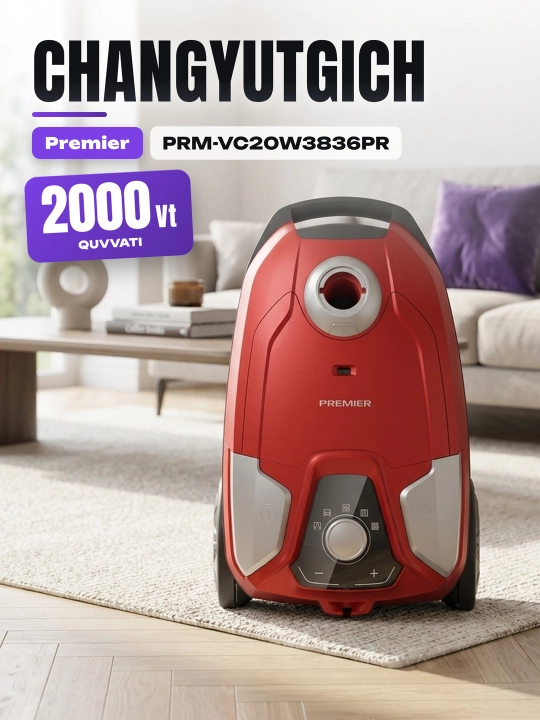 Premier пылесос PRM-VC20W3836PR, для дома - 