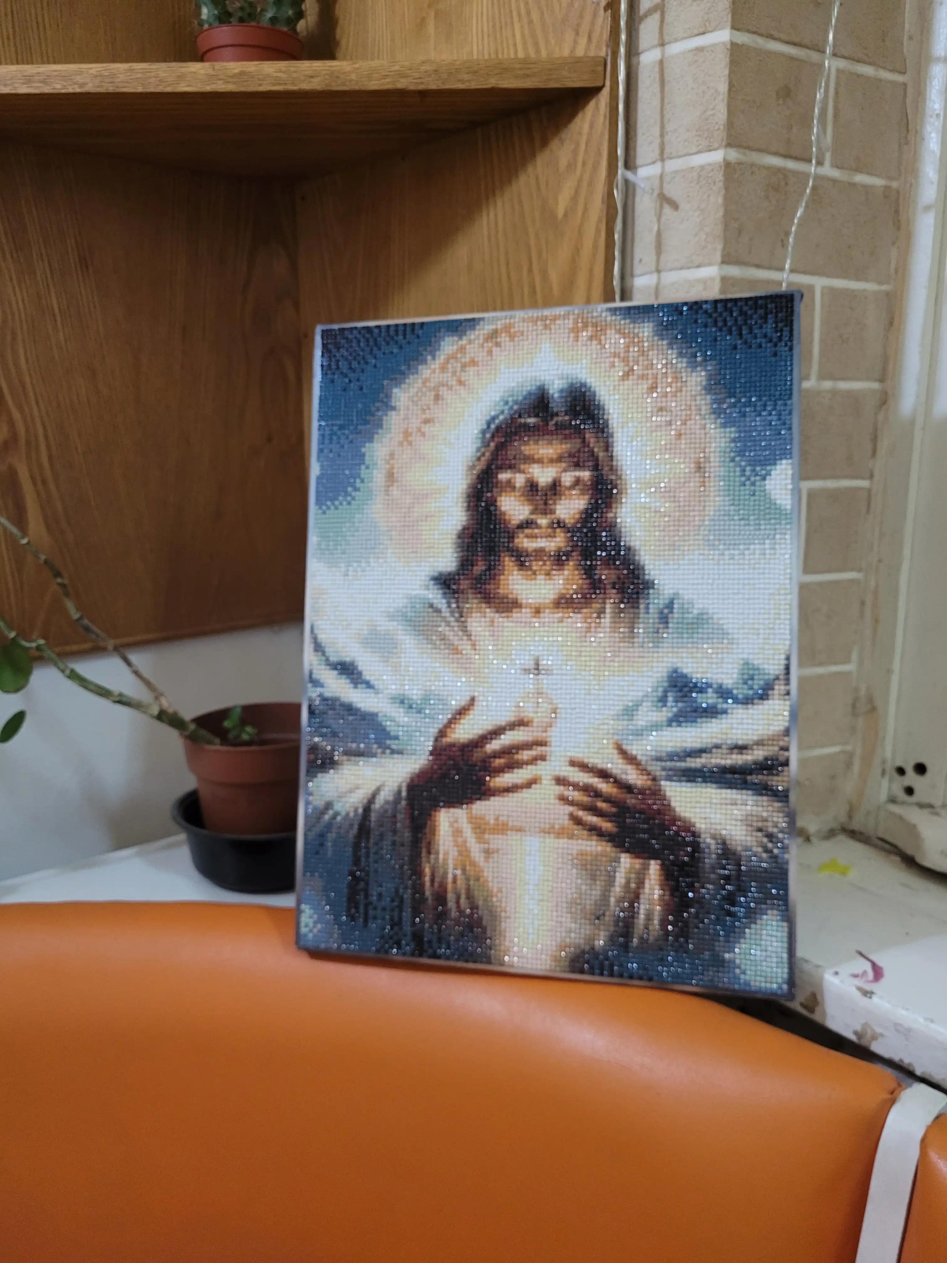 Olmos toshli mozaikasi Skystore "Ikona", ramkalik asosga tortilgan, 30 х 40