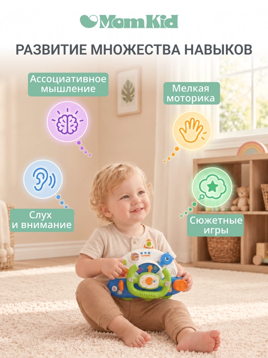 Развивающий сортер бизиборд для малышей, музыкальная игрушка