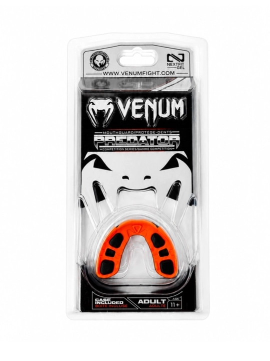 Venum Predator kapa — boks, MMA, Muay Thai uchun tish himoyasi, kattalar 11+, g’ilof bilan