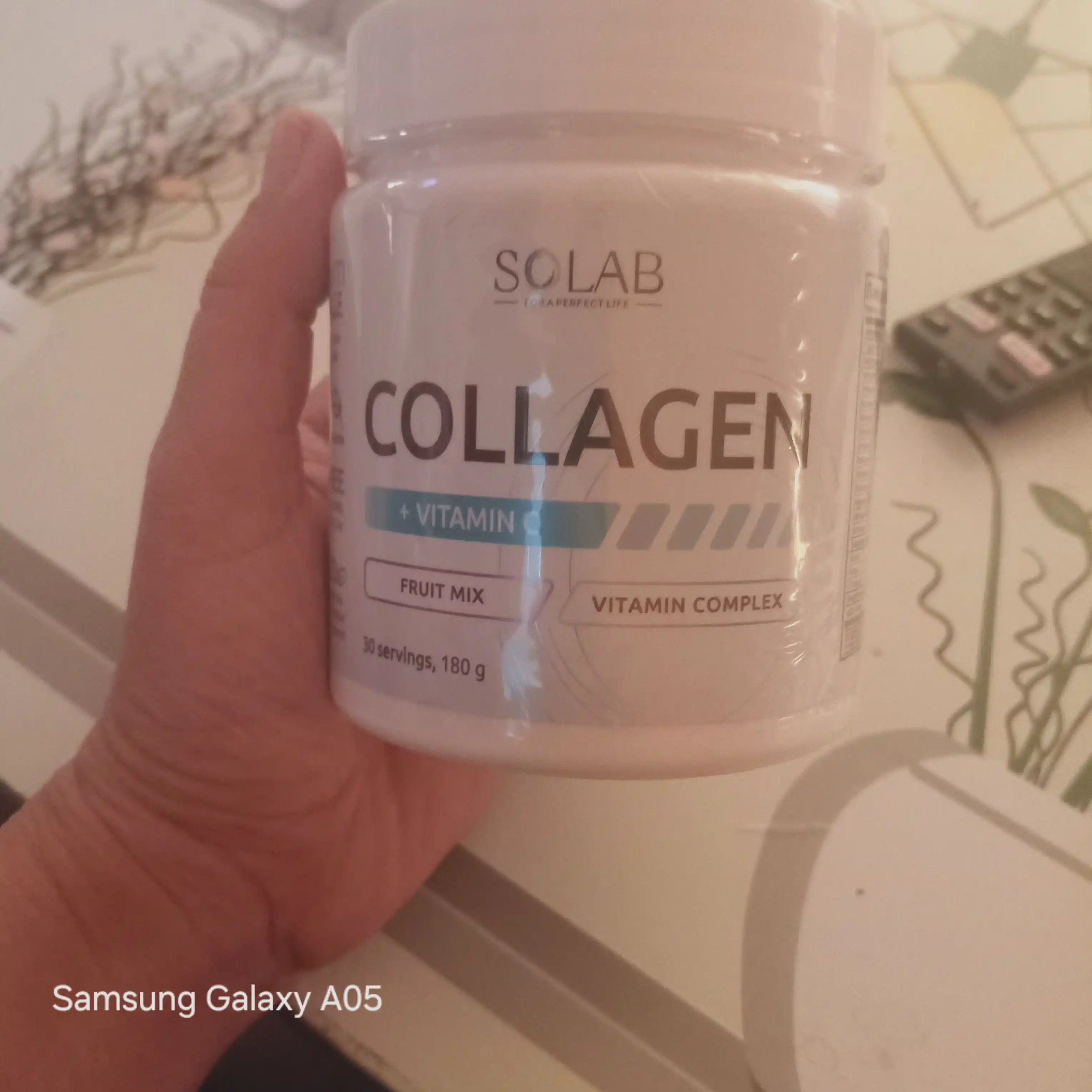 Kollagen + C vitamini, SOLAB, Mevali miks ta’mi, 180 g, 30 porsiya