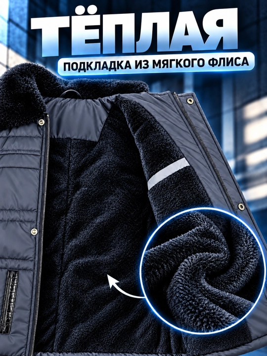 Куртка демисезонная для подростка с меховым воротником