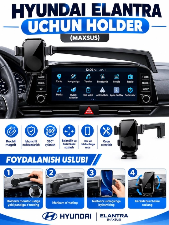 Подставка для монитора для Elantra, держатель, держатель , удобная и качественная - 