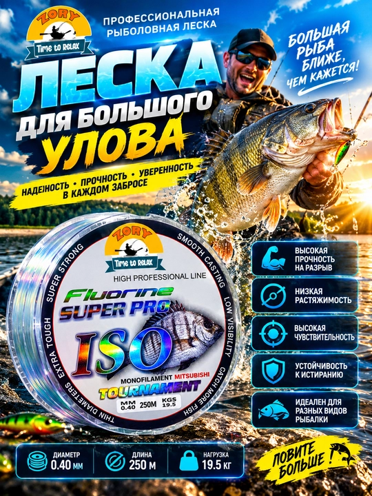 Леска Fluorine Superpro Iso, 250 м