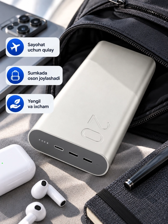 Samsung 10000mAh Simsiz Power Bank, 25W Super Fast Charging