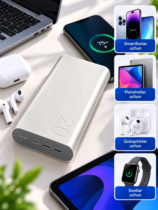 Samsung 10000mAh Simsiz Power Bank, 25W Super Fast Charging