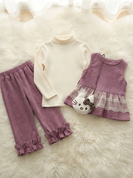 Одежда для девочек, осенние и зимние комплекты из двух и трёх предметов, спортивная