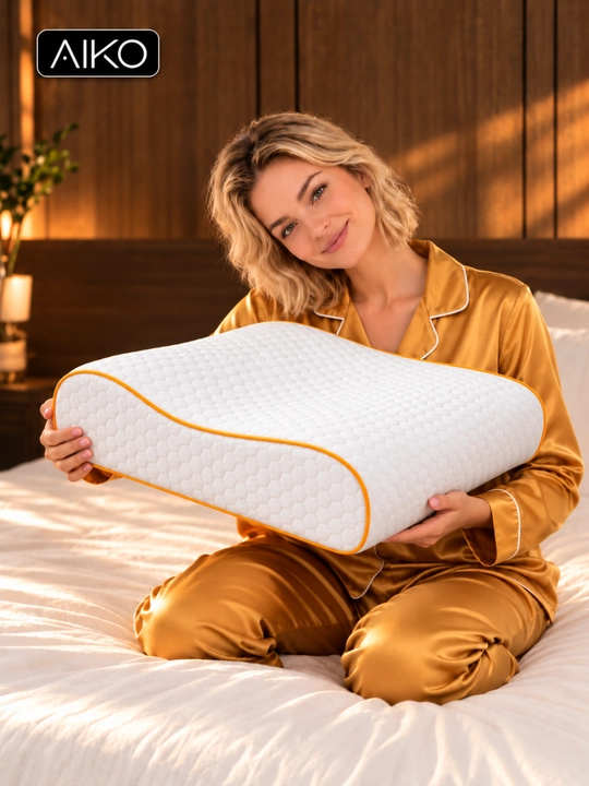 Yostiq ortopedik AIKO Memory, xotira effekti, podushka anatomik, padushka uxlash uchun