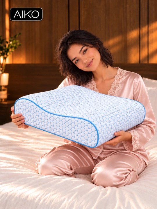 Yostiq ortopedik AIKO Memory, xotira effekti, podushka anatomik, padushka uxlash uchun