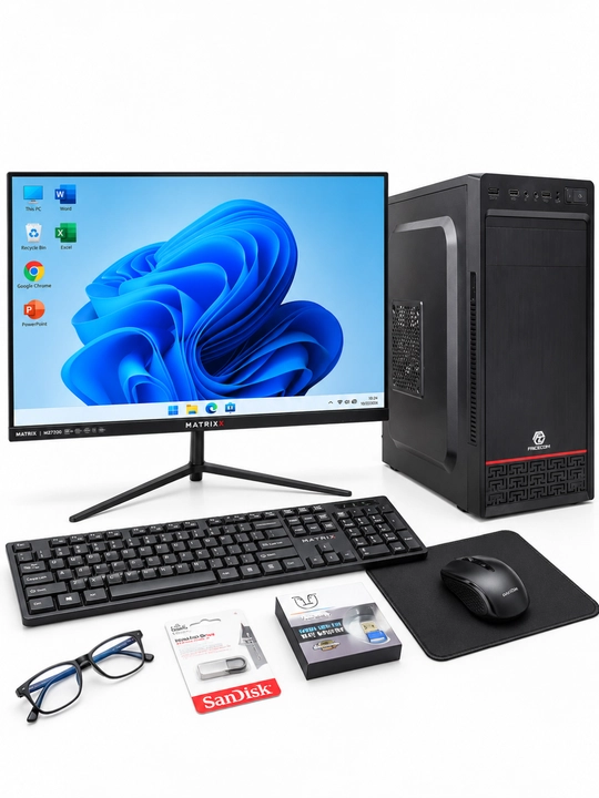 Tayyor kompyuter to‘plami, o‘yin va ofis uchun DDR 8GB RAM, korpus + monitor, 100% tayyor