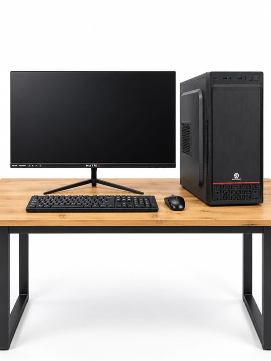 Tayyor kompyuter to‘plami, o‘yin va ofis uchun DDR 8GB RAM, korpus + monitor, 100% tayyor