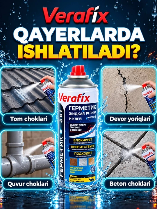 Suyuq rezina germetik, suv otkazmaydigan
