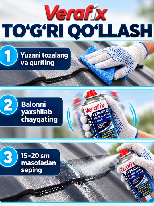 Suyuq rezina germetik, suv otkazmaydigan