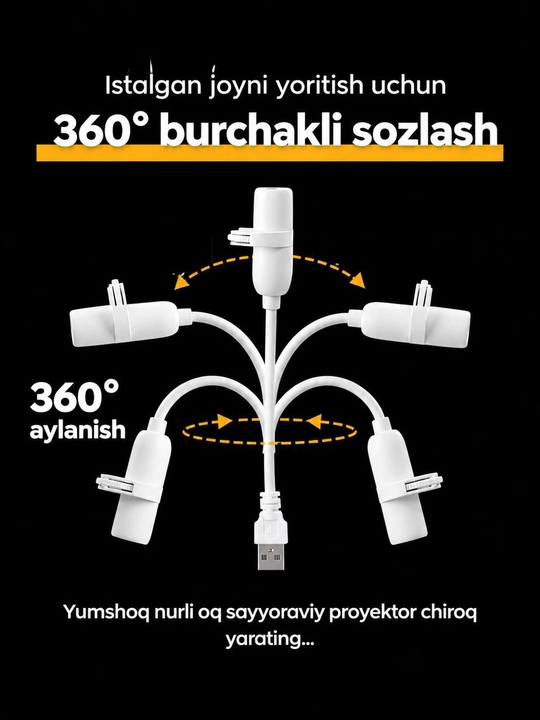 Yulduzli osmon proyektori, galaktika proyektori, USB tungi chiroq, shimol yog’dusi