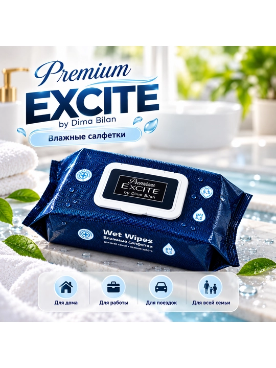 Premium EXCITE nam salfetkalari - 