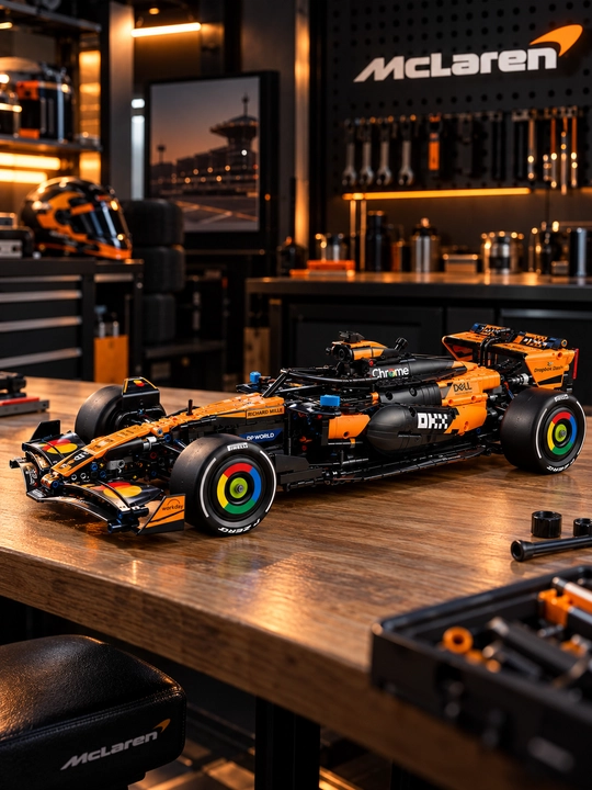 Formula 1 poyga mashinasi konstruktori, katta model 1:8 Technic, LEGO bilan mos keladi