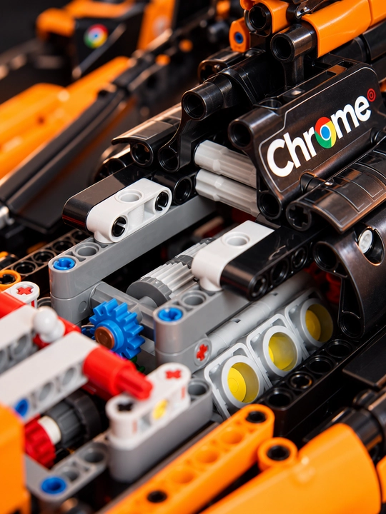Formula 1 poyga mashinasi konstruktori, katta model 1:8 Technic, LEGO bilan mos keladi