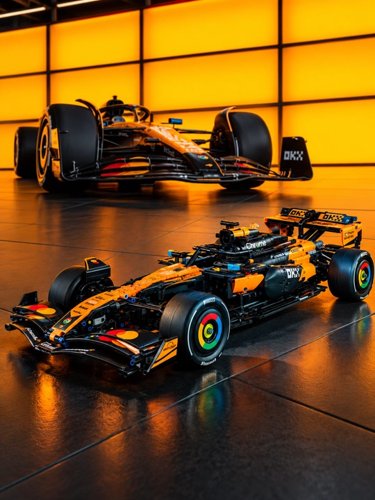Formula 1 poyga mashinasi konstruktori, katta model 1:8 Technic, LEGO bilan mos keladi