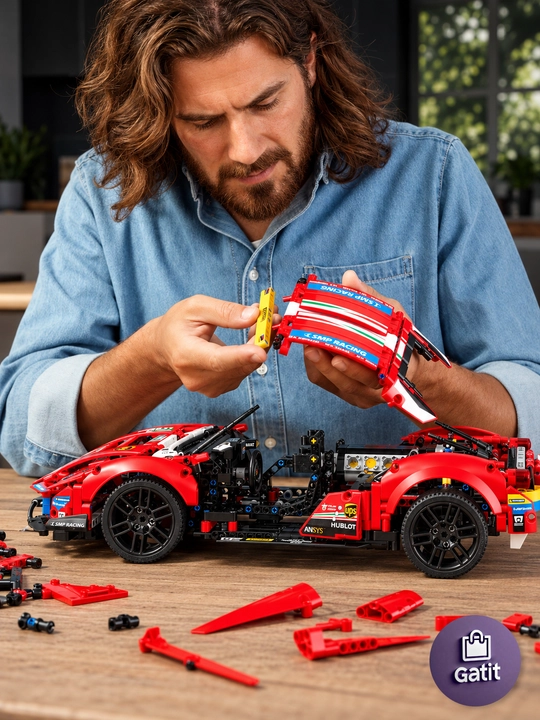 Конструктор гоночной машины Формула 1, большая модель 1:8 Technic, совместим с LEGO