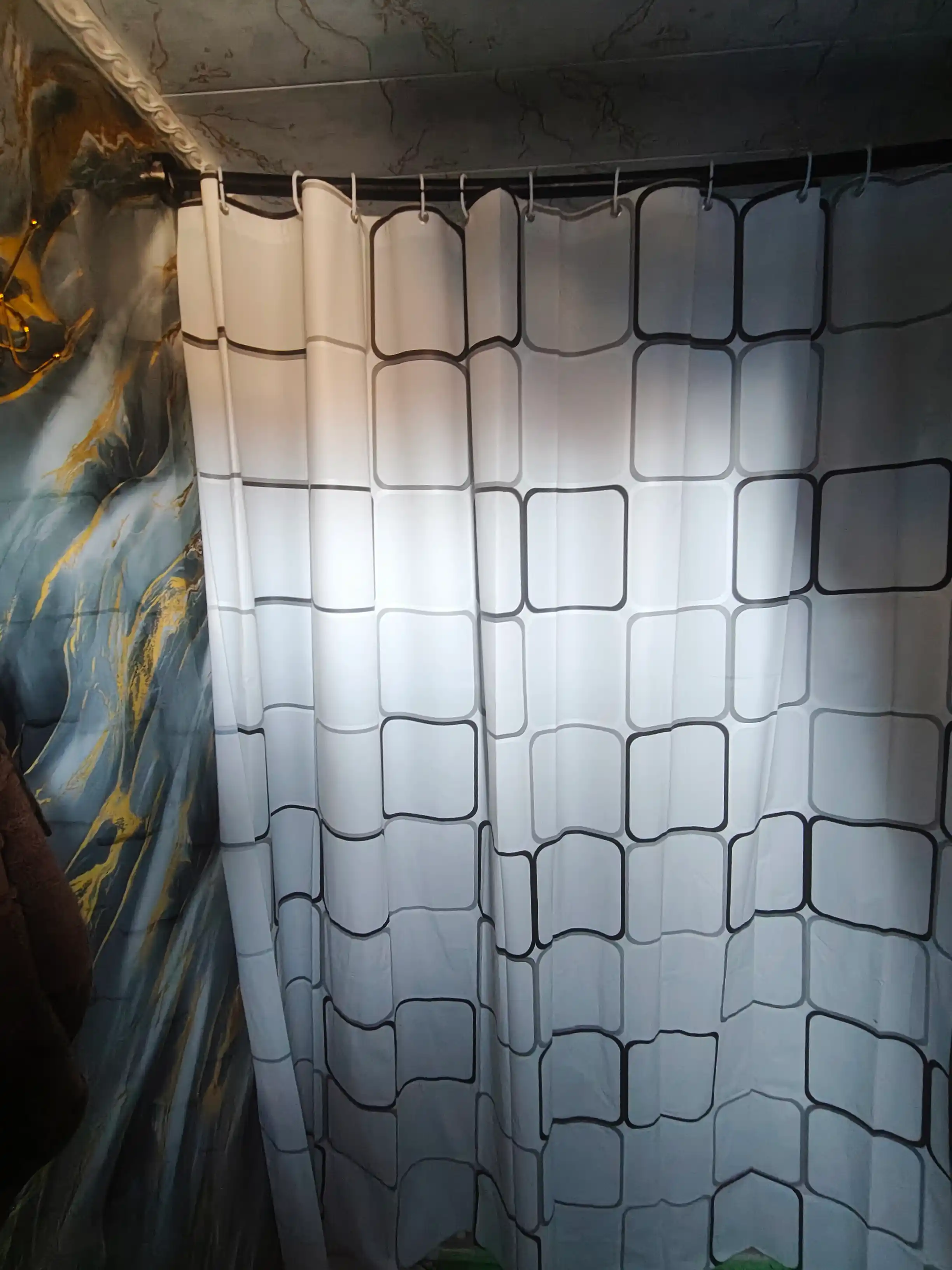 Vannaxona uchun 180x200 o‘lchamli suv o‘tkazmaydigan parda