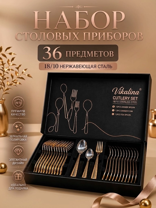 Oshxona asboblari to`plami, 36 buyumli - 
