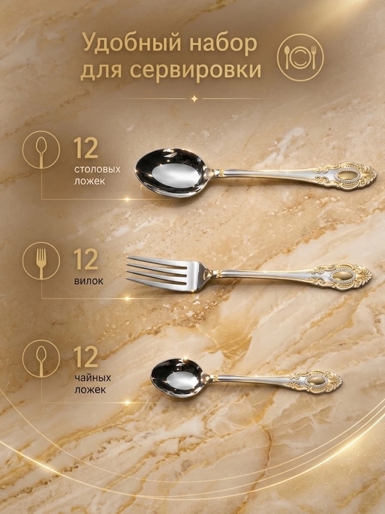 Набор столовых приборов, на 36 предметов