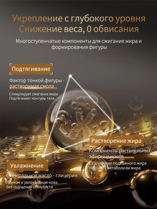 Антицеллюлитный разогревающий крем для тела, моделирующий и подтягивающий, 50 г