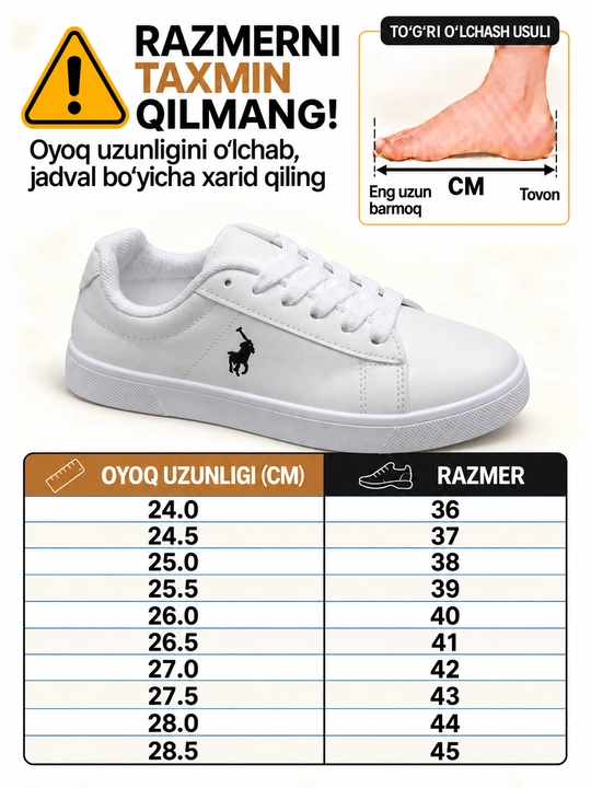 Erkaklar kedasi, polo keda, kundalik oyoq kiyim, sport uslub, 40-44