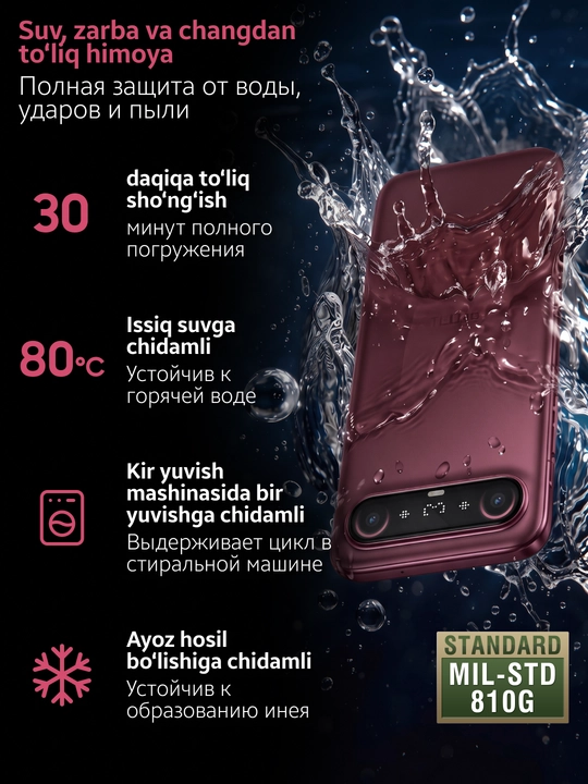 Smartfon Tecno Camon Slim, 8/128 GB, AMOLED 144 Hz, 6000 mA/s, o‘ta yupqa