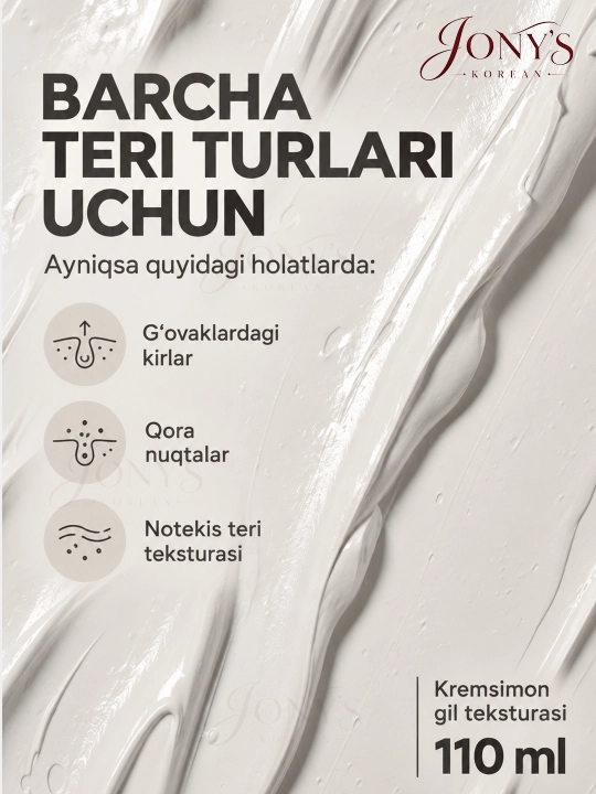 Peeling uchun loy niqobi Lagom White Kaolin Loy Maskasi