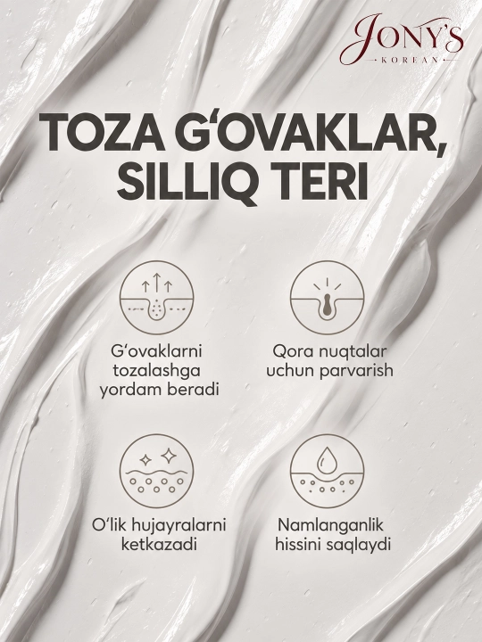 Peeling uchun loy niqobi Lagom White Kaolin Loy Maskasi