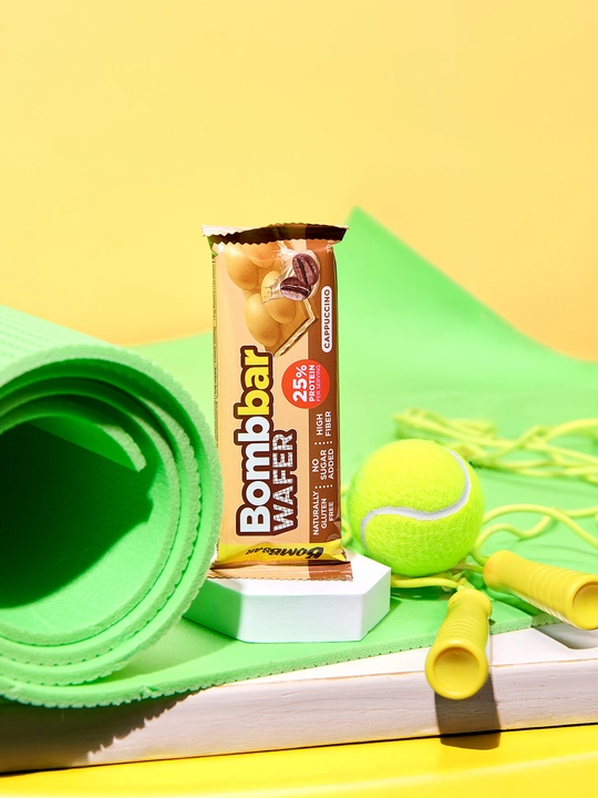 Shakarsiz va glyutensiz proteinli vaflilar Bombbar, 32 g × 12 dona