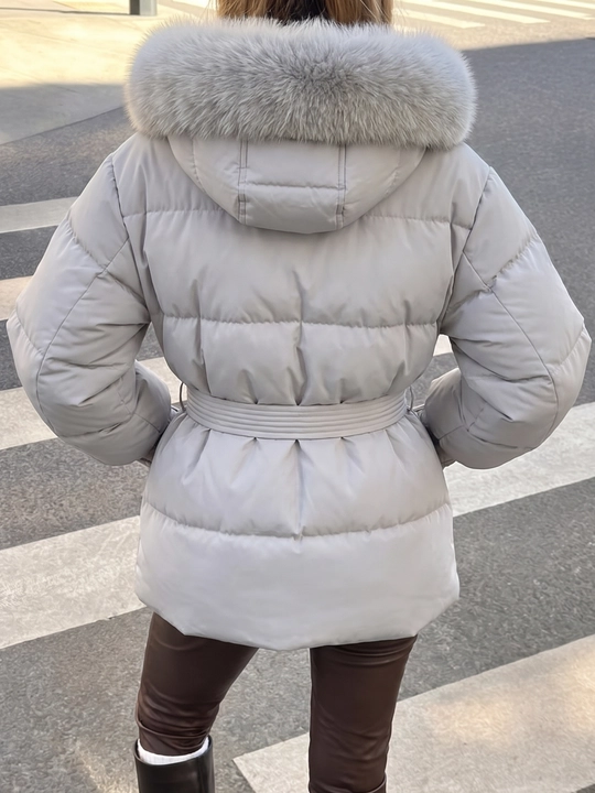 Kurtka ayollar va qizlar uchun qishki issiq kapyushonli, puxovik - UNCHA STORE