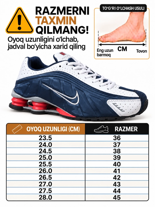 Nike SHOX R4 OG erkaklar poyabzali