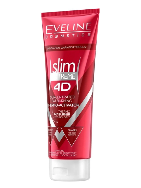 Qomatni to‘g‘rilash uchun Eveline Slim Extreme termoaktiv, antitsellyulit krem-geli, 250 ml