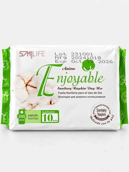 Ayollar uchun gigiyenik prokladkalar Enjoyable, kundalik, kunduzgi va tungi, 8/10/30 dona
